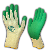 Перчатки Орион РТИ™ ОЛИВА (хлопок/полиэфир+рельефный латекс)