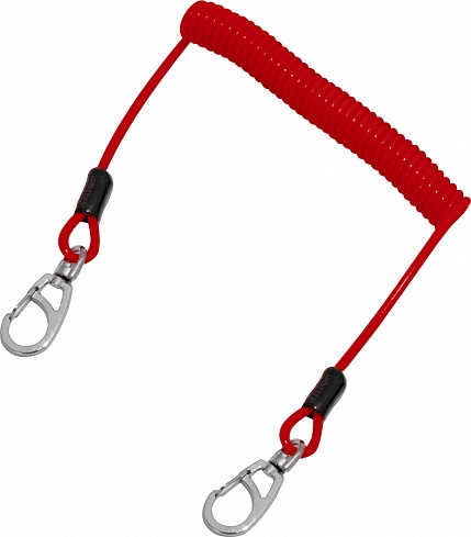 Спиралевидный привязной шнур с двумя карабинами