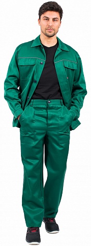 Костюм Экспертный-Люкс (тк.Смесовая,210) брюки, зеленый
