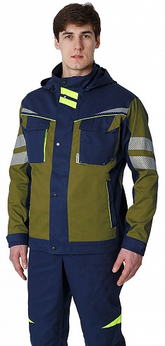 Куртка укороченная мужская PROFLINE SPECIALIST, оливковый/т.синий