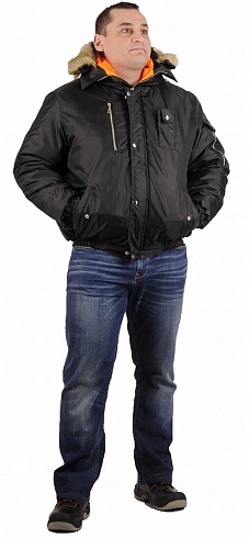 Куртка зимняя Аляска укороченная (тк.Оксфорд) ЭТАЛОН, черный