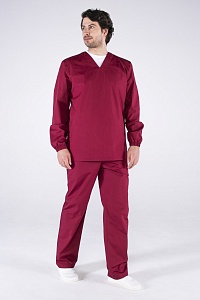 Мужской костюм ХАССП-База (ткань ТиСи, 120), бордовый