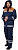 Костюм зимний Горизонт-Люкс (тк.Смесовая,210) брюки, т.синий/оранжевый