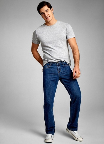 Брюки мужские джинсовые, т.синий