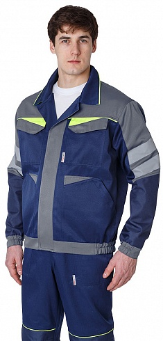 Куртка укороченная мужская PROFLINE BASE, т.синий/серый